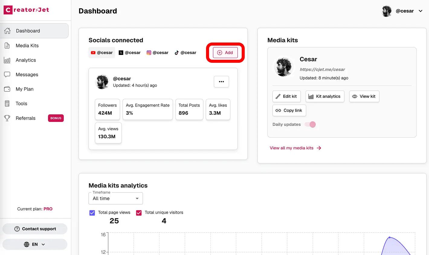 Connect your profiles