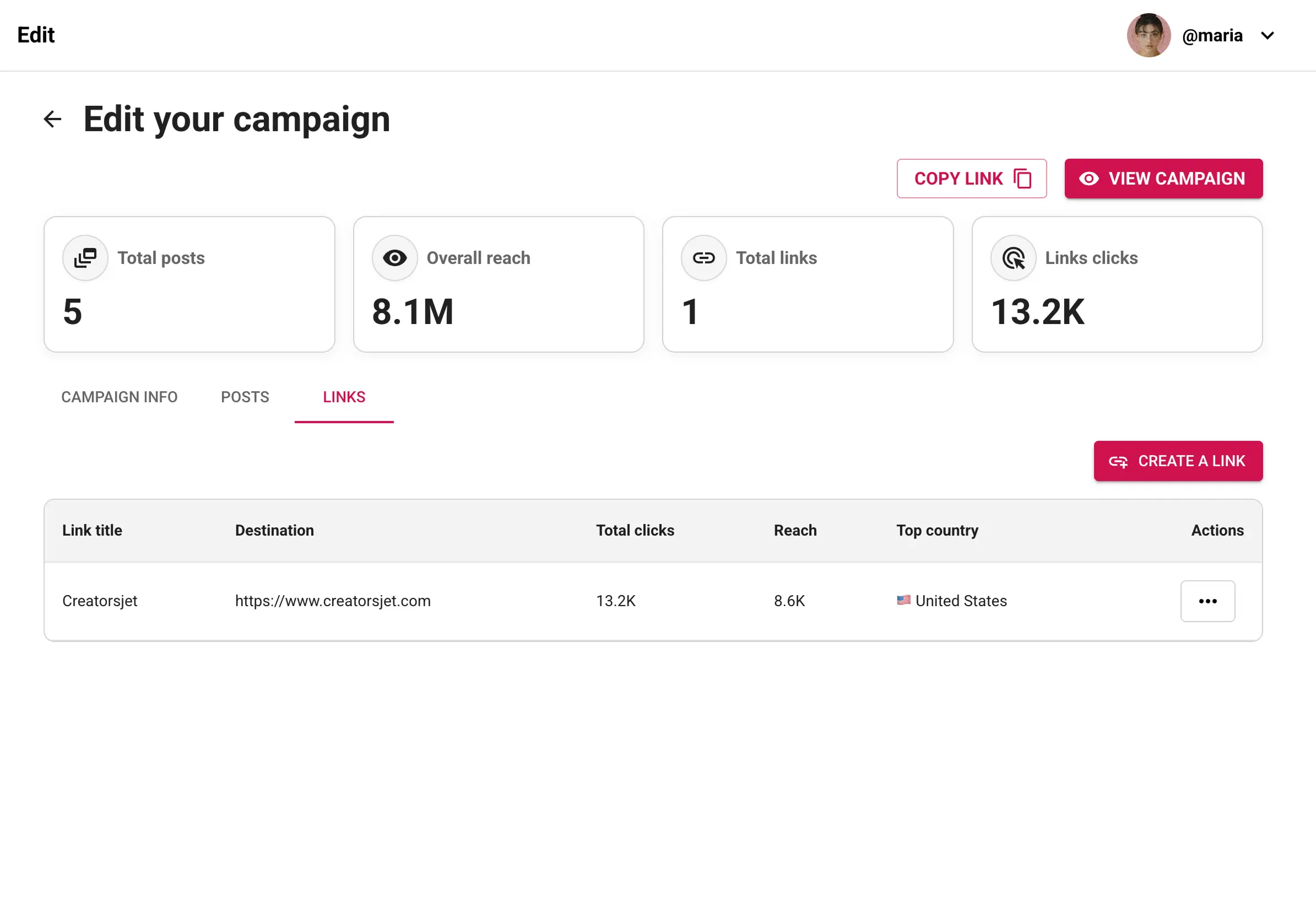 Create & Track Campaign Links
