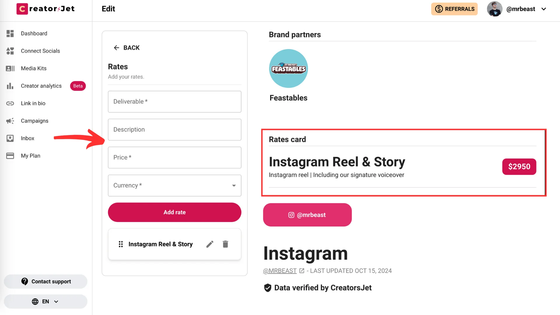 Step 4.7: Set Your Rates