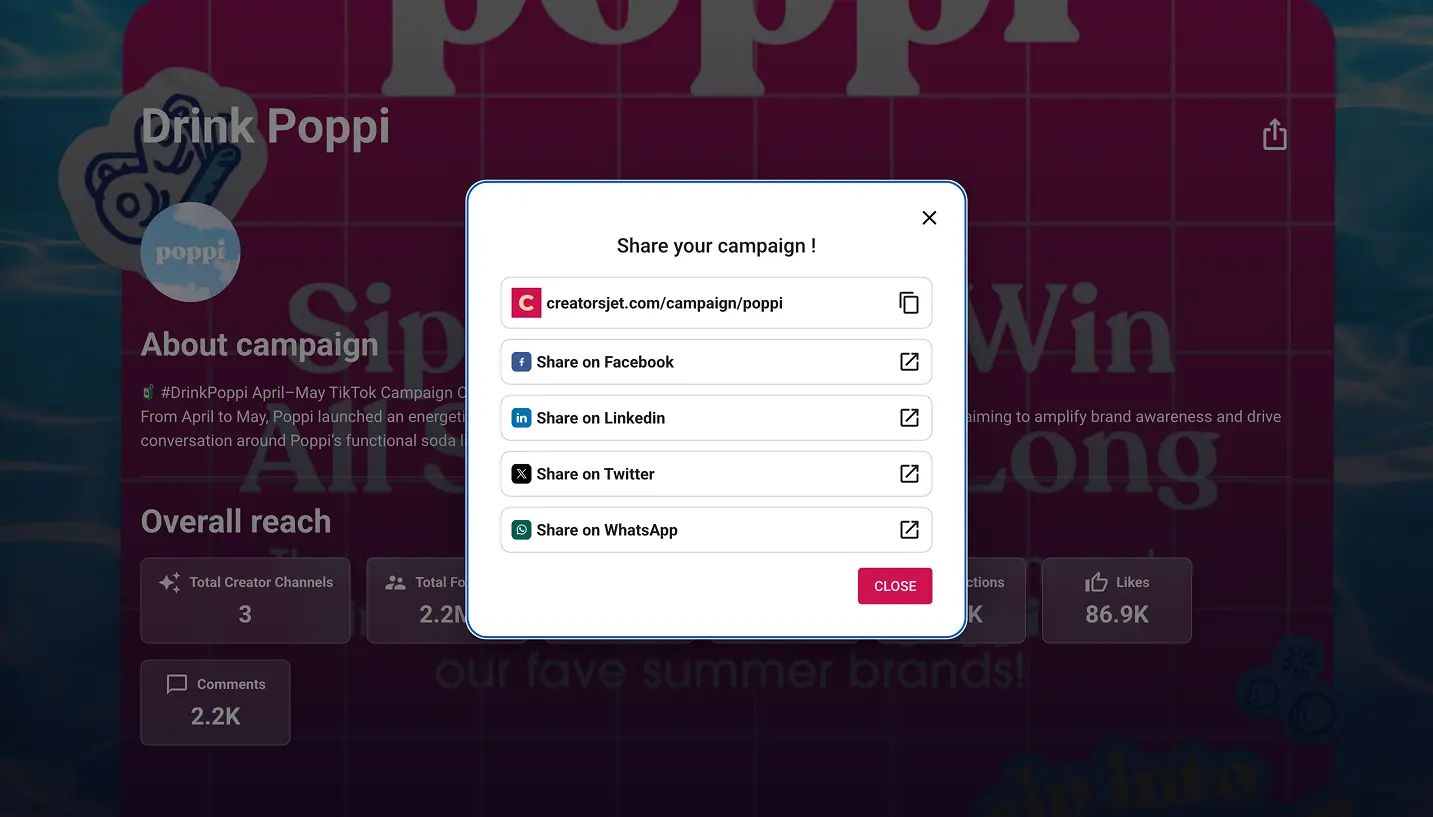 Share a Live Campaign Report