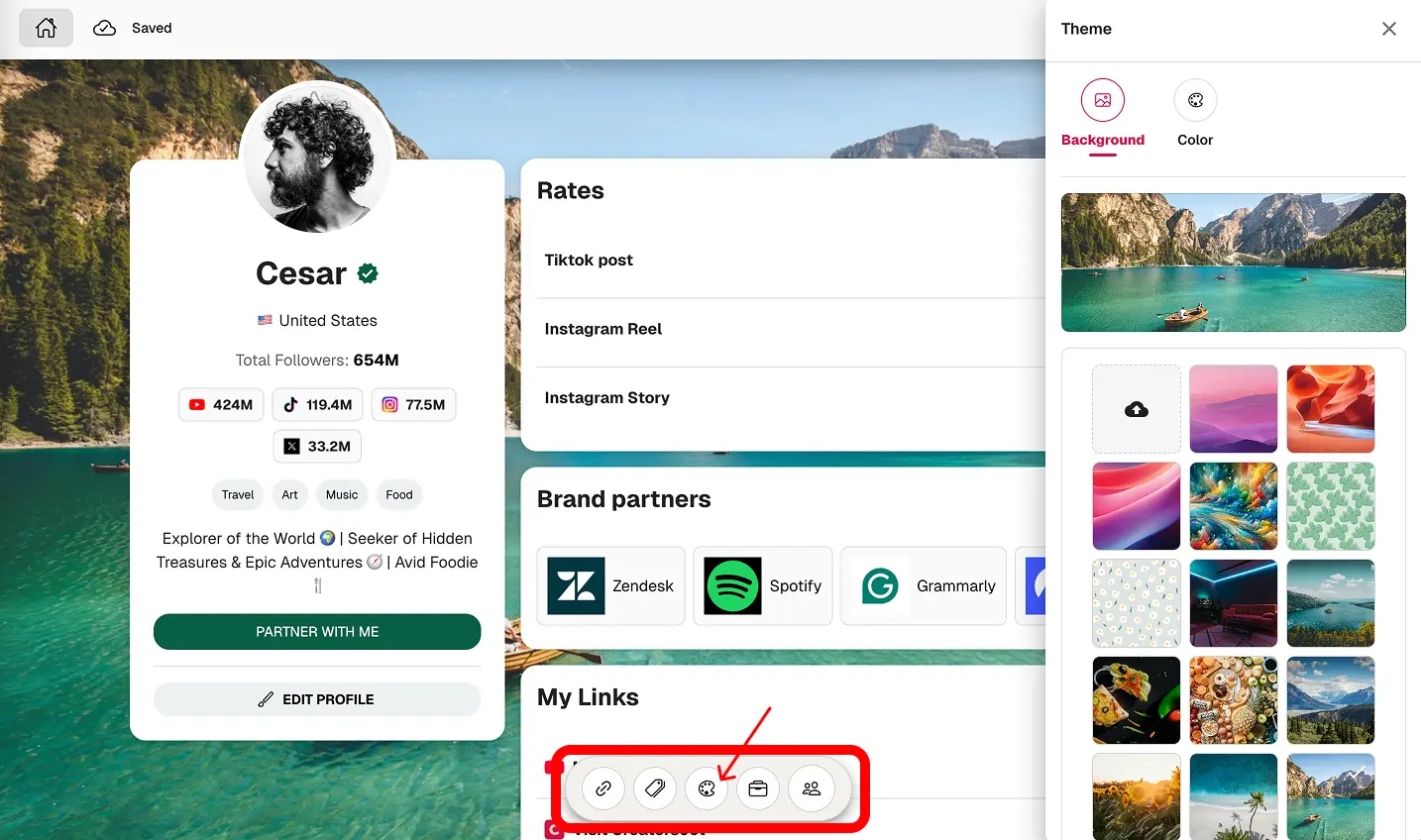 Theme your media kit
